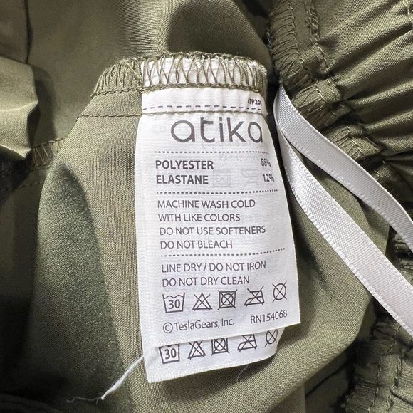 ✨Atica Medium Paperbag Waist Knot Front Pants Olive Green Women's Pants - Picture 11 of 12